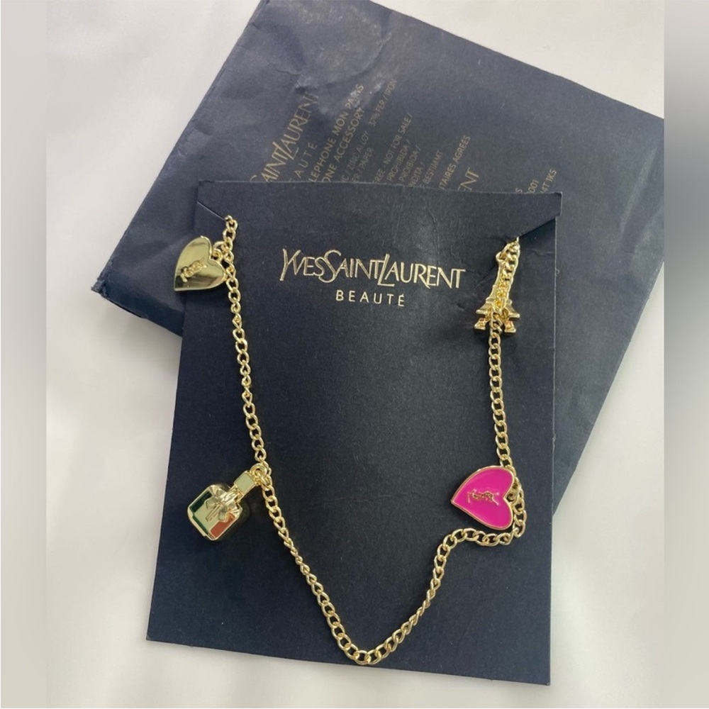 Yves Saint Laurent Beauté Gold phone Charm Chain
